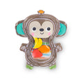 Water mat of a monkey with fruits inside a frame on a white background