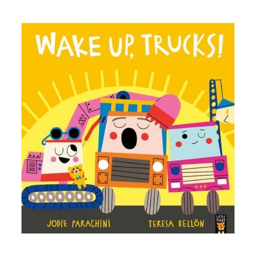 Wake Up, Trucks! book on a white background. 
