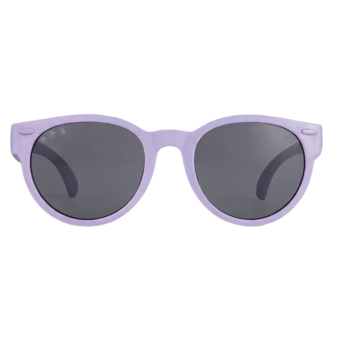 Round Sunglasses with Grey Lens - Lilac Blossom