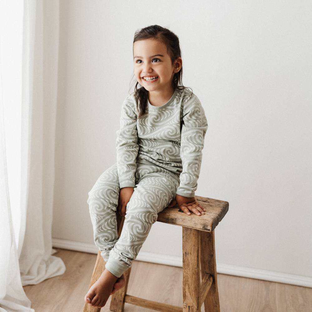 Merino Cotton Winter Pyjamas - BO & KO - Flax Ngaru