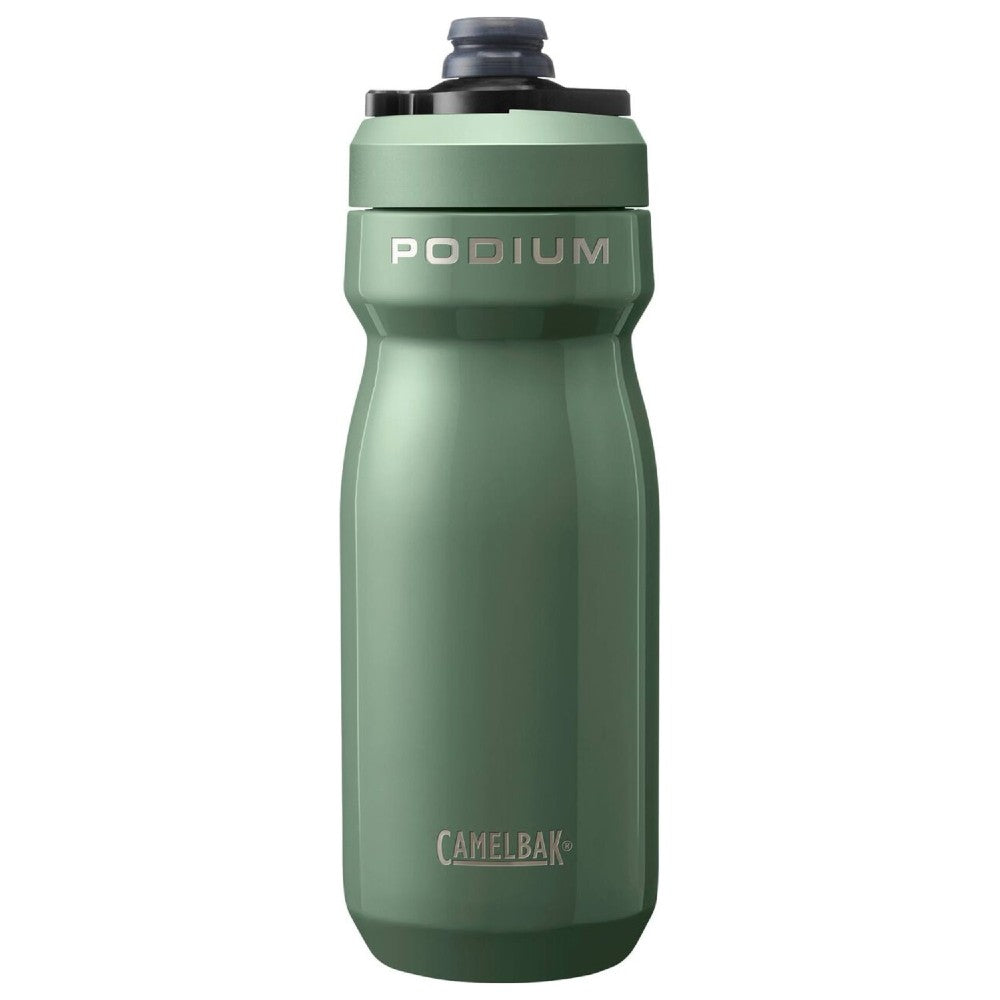 Green twist lock top stainless steel insulated water bottle