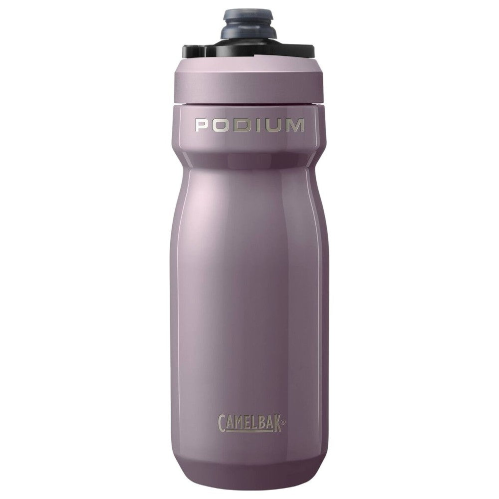 Purple twist lock top stainless steel insulated water bottle