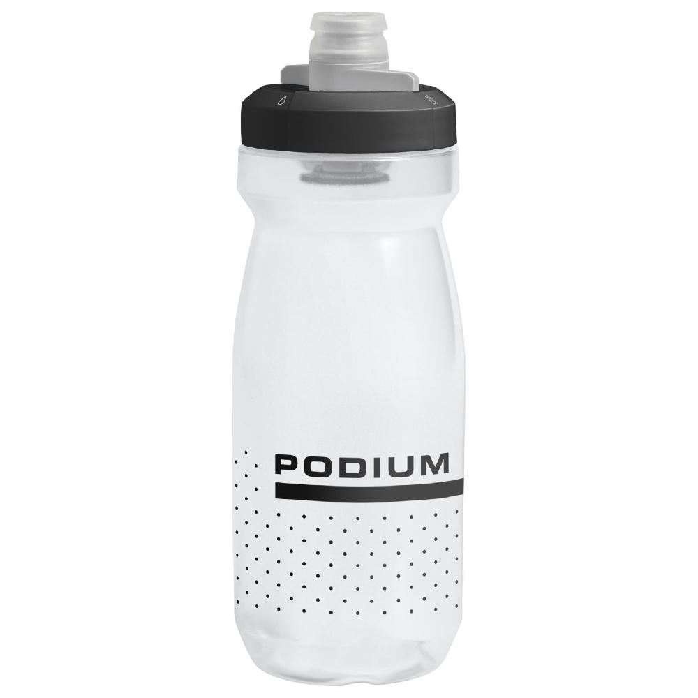 White polypropylene twist lock top water bottle