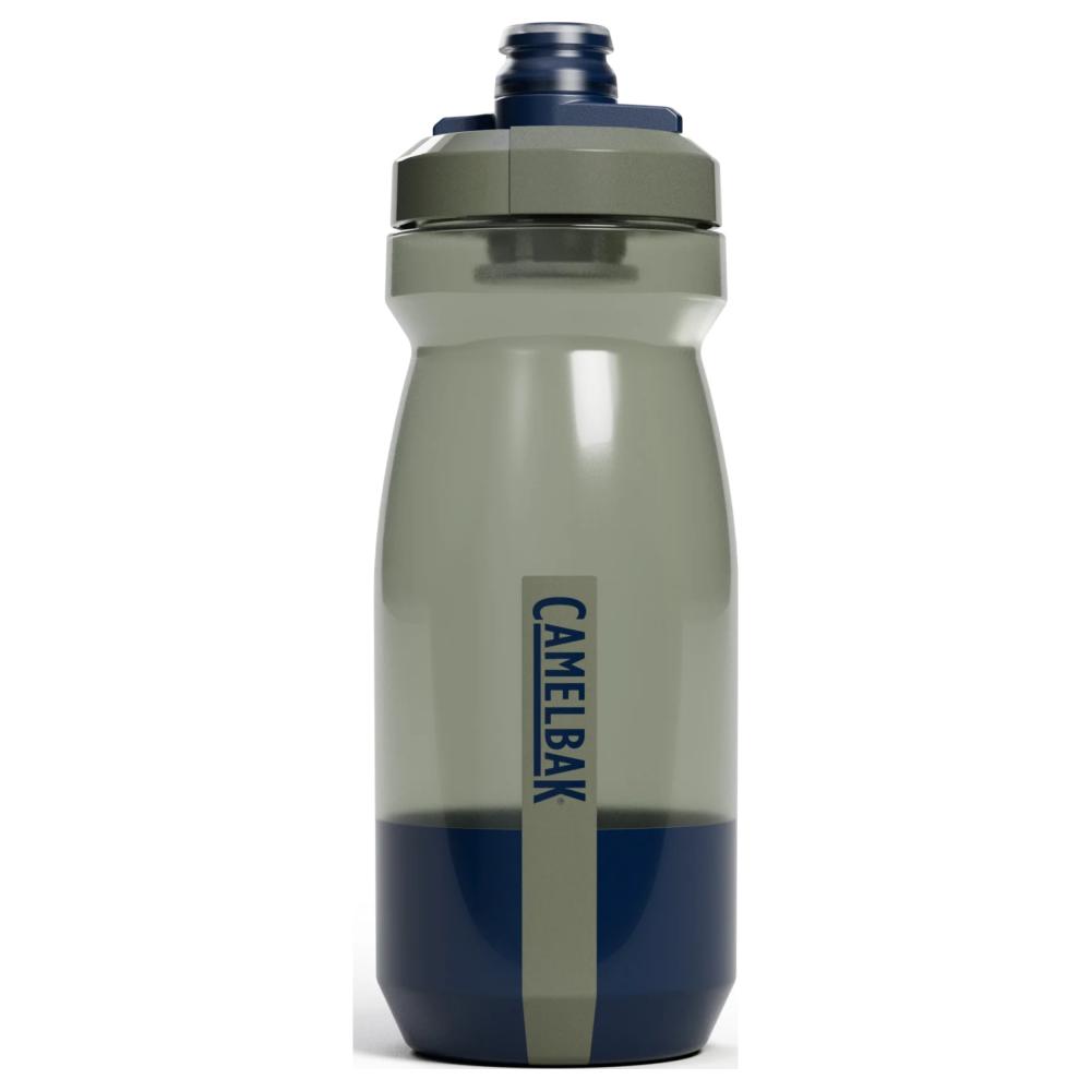 Green and black polypropylene twist lock top water bottle