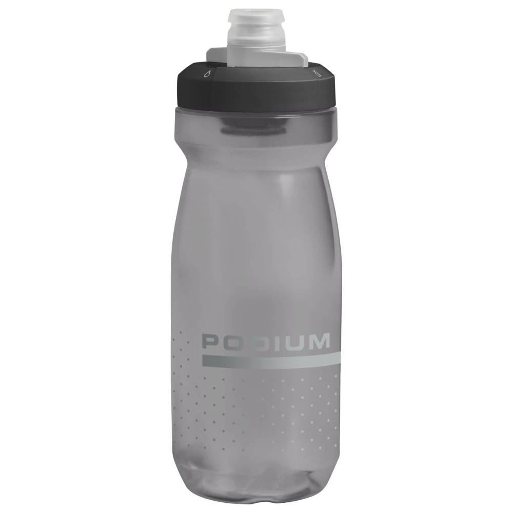 Gray polypropylene twist lock top water bottle