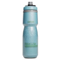 Blue polypropylene double walled insulated twist lock top water bottle