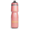 Peach polypropylene double walled insulated twist lock top water bottle
