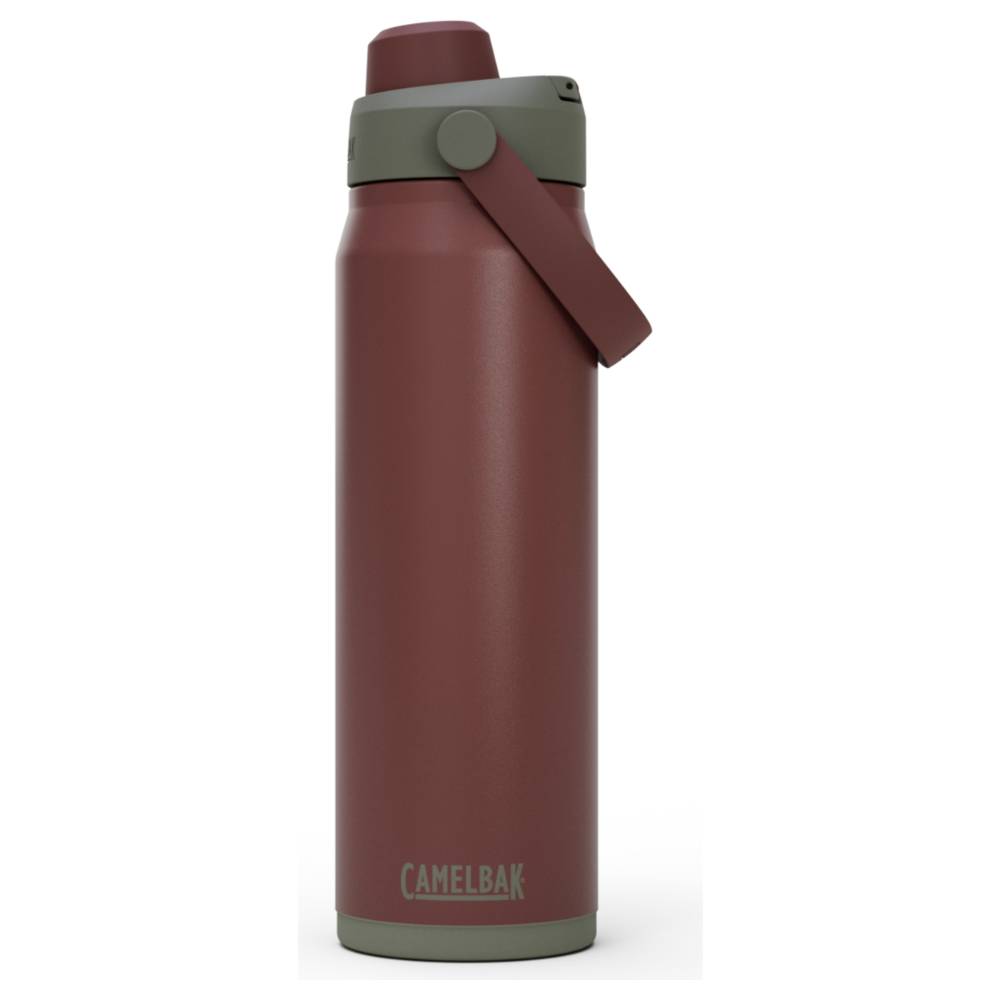 Brown chug top stainless steel insulated water bottle