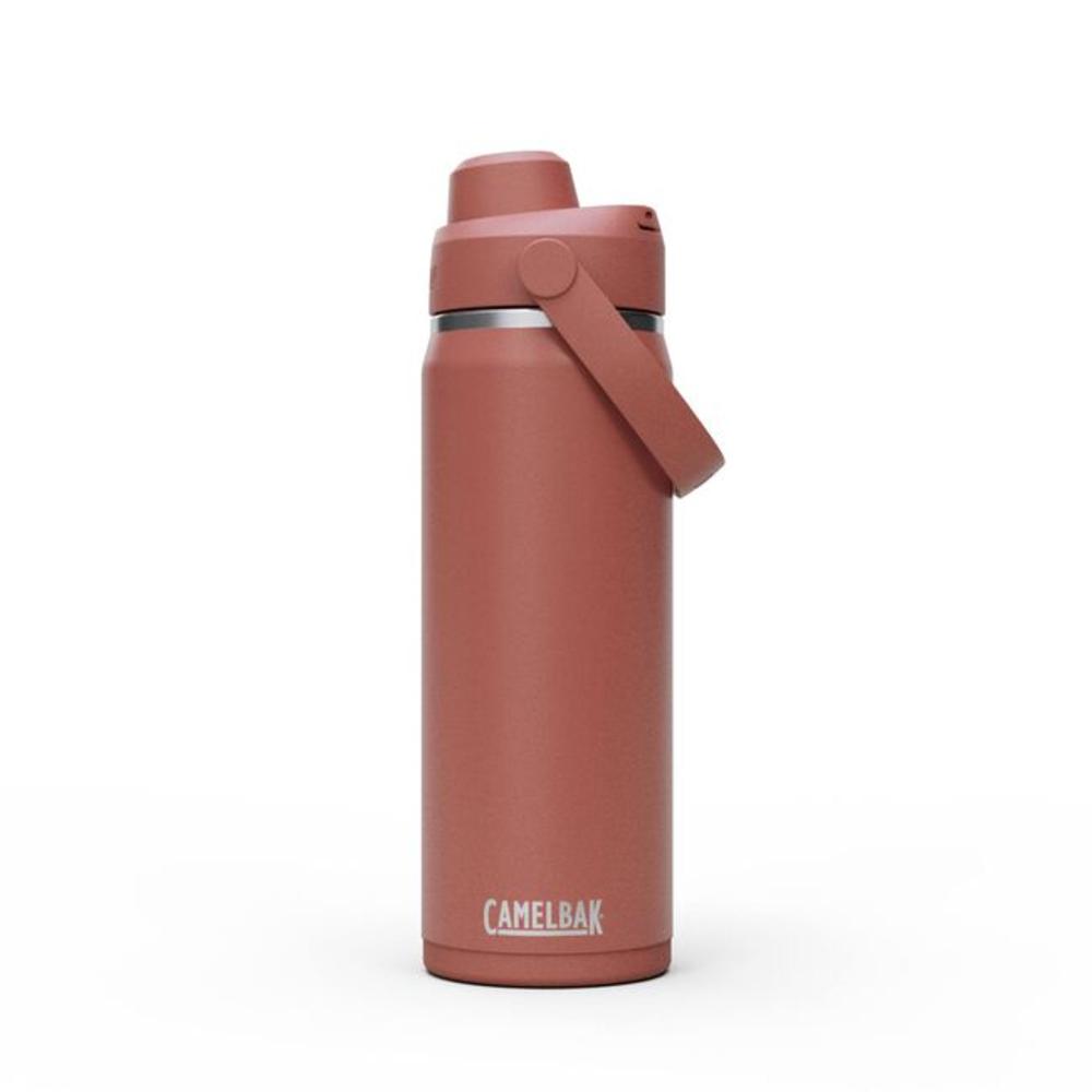 Red chug top stainless steel insulated water bottle