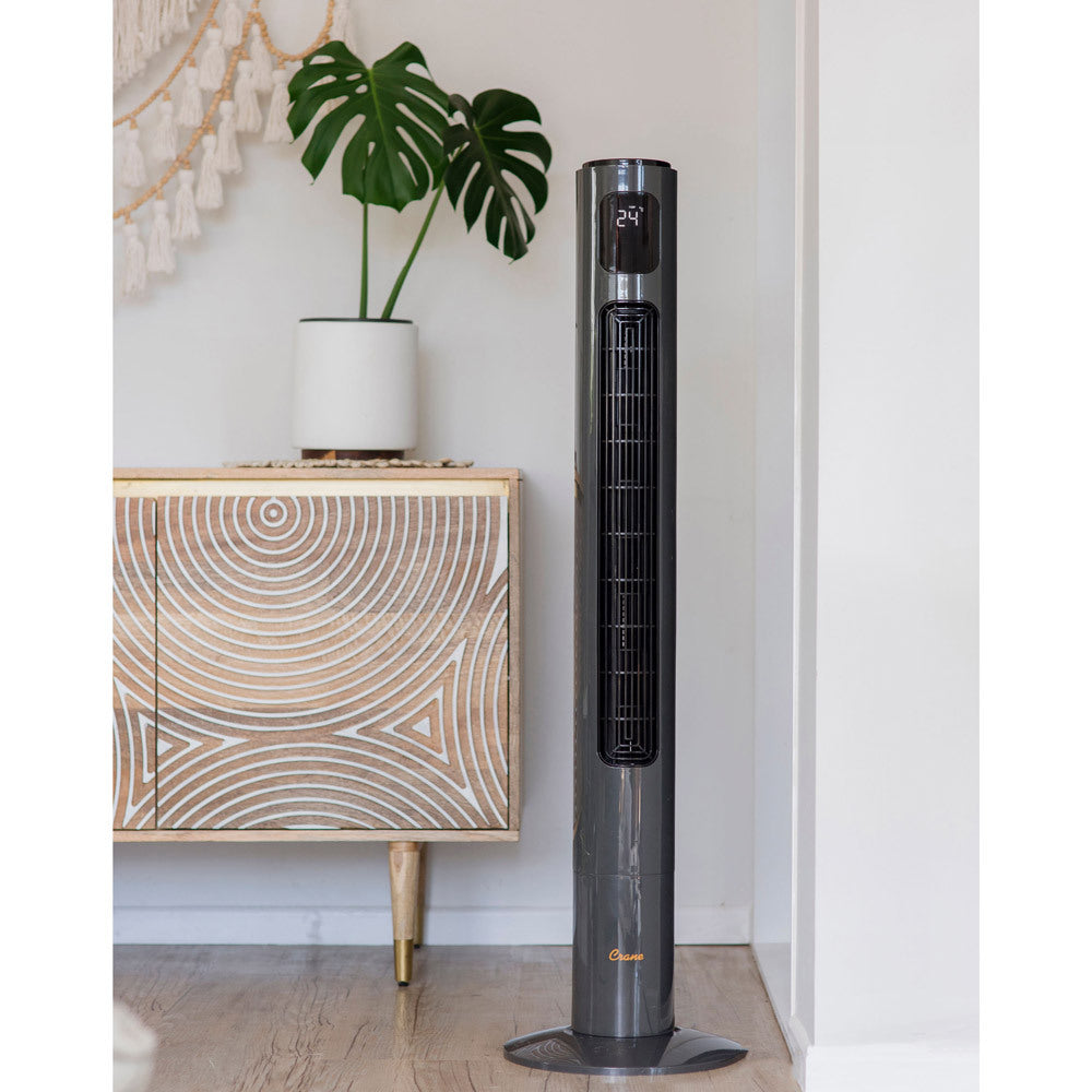 Tower Fan and Air Circulator (116 cm) - Charcoal