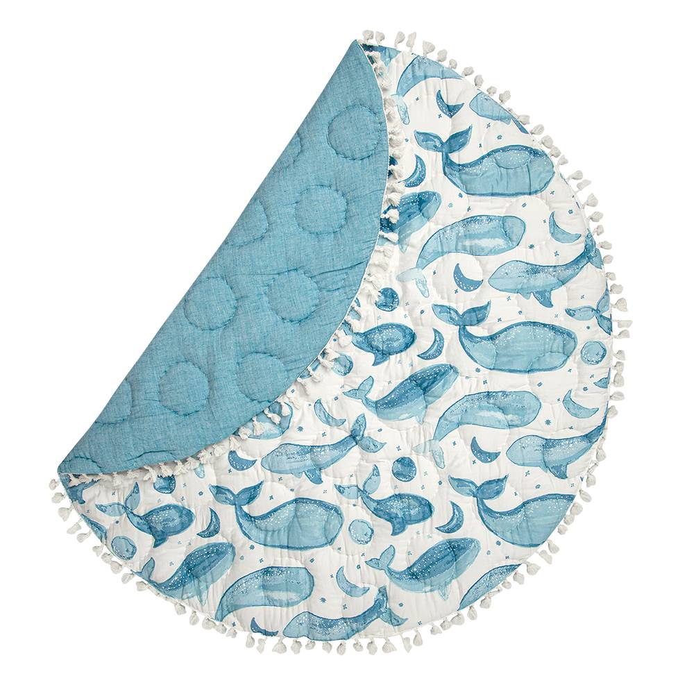 Reversible Quilted Playmat - Caspian on a white background