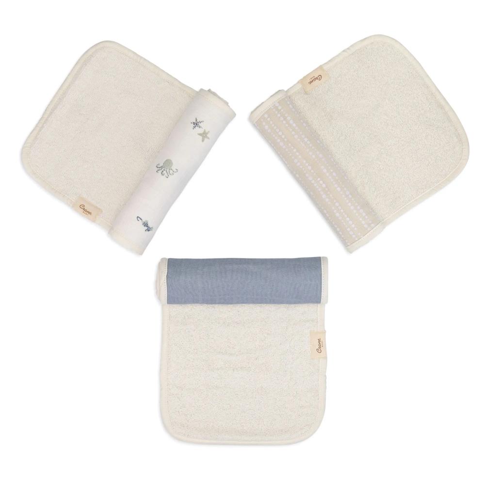 Burp Cloths - 3pk - Cove - Sea Life