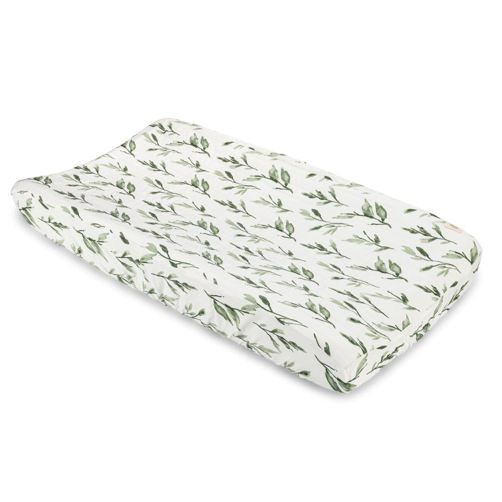 Change Pad Cover - Parker Leaf on a white background