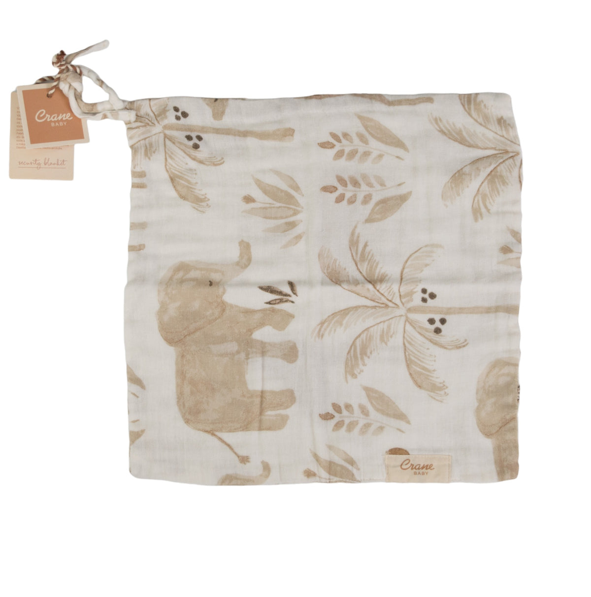 Muslin Security Blanket - Kendi Animal on a white background