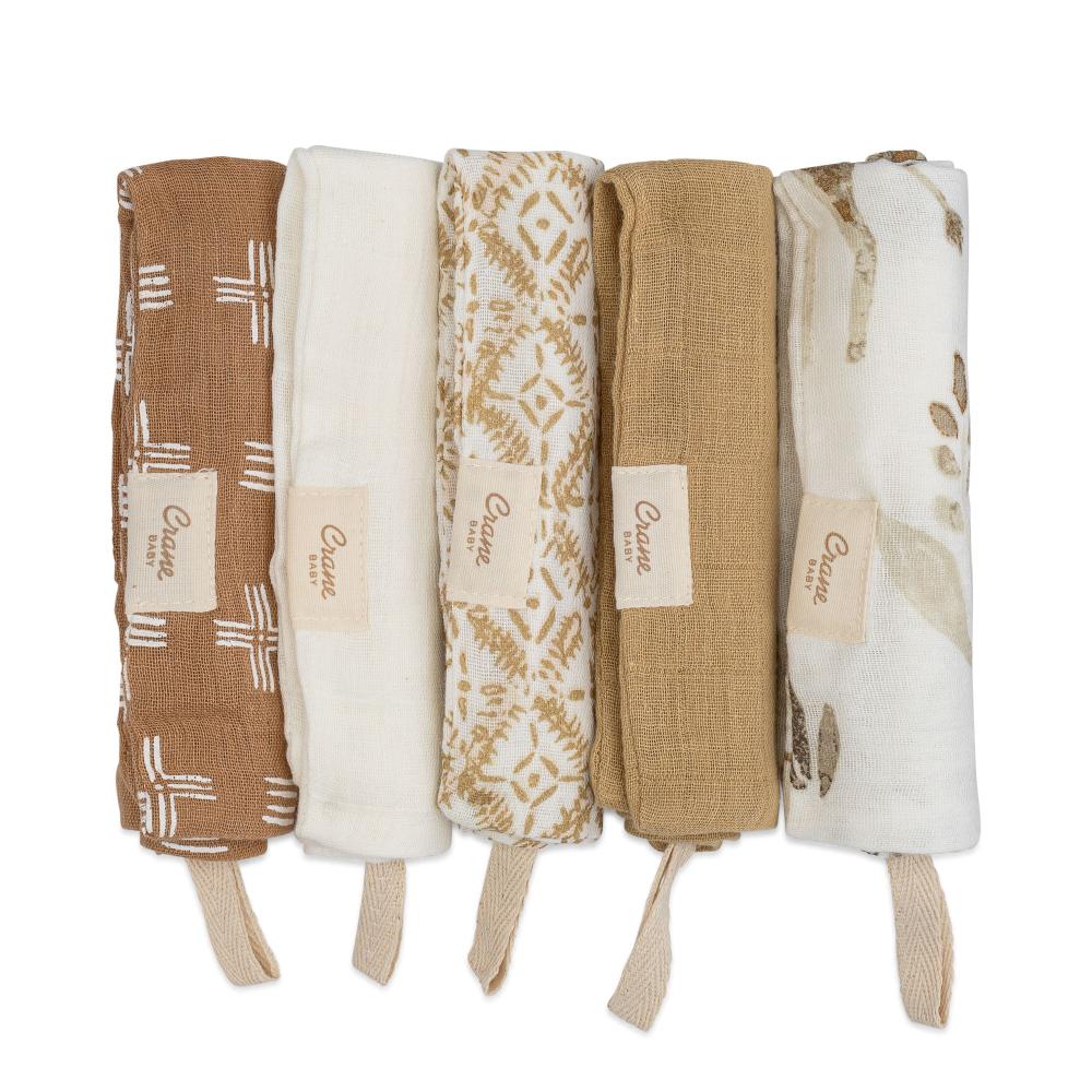Wash Cloth Set 5pk - Kendi Animal on a white background