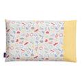 Toddler Pillow Case - Grey/Yellow