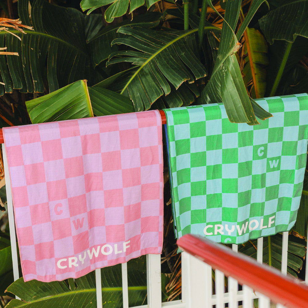 Rapid Dry Towel - Flamingo Check
