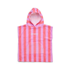Hooded Towel - Flamingo Stripe