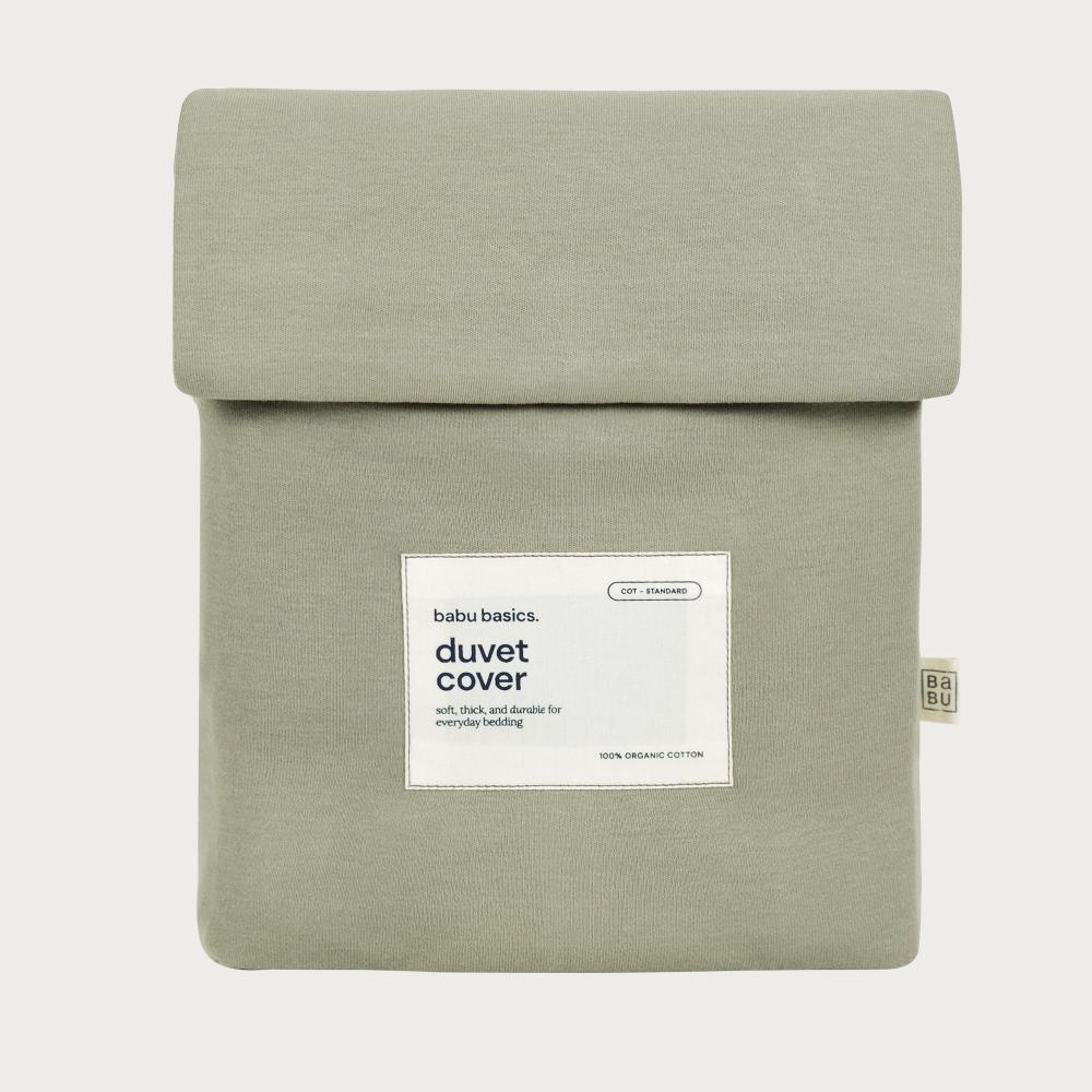 Cotton Cot Duvet Cover - Sage