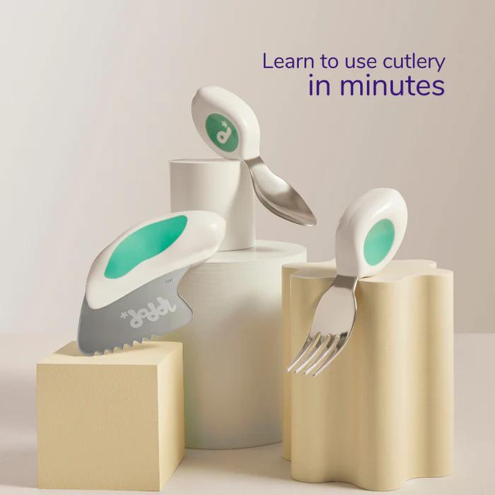 Beginner Cutlery Set - 3 Piece - Aqua