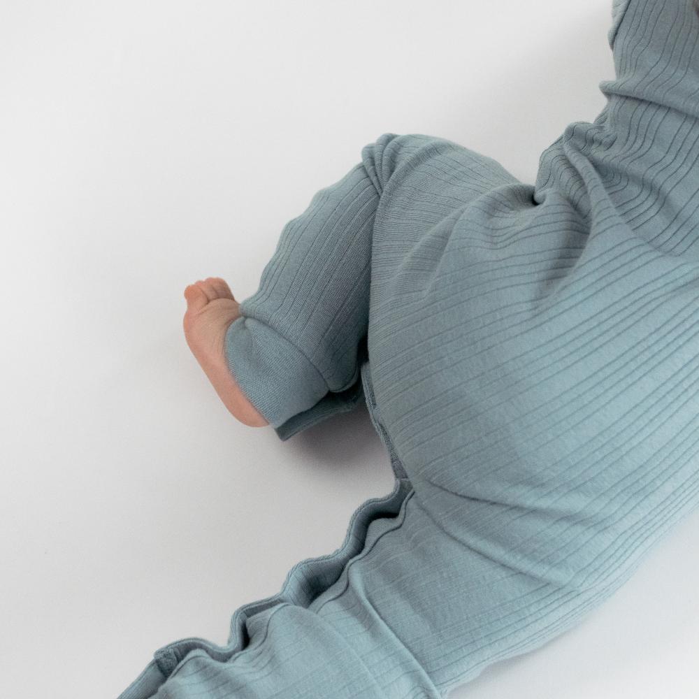Merino Cotton Henley Suit - Tide Marl