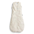 Beige baby sleeping bag on a white background