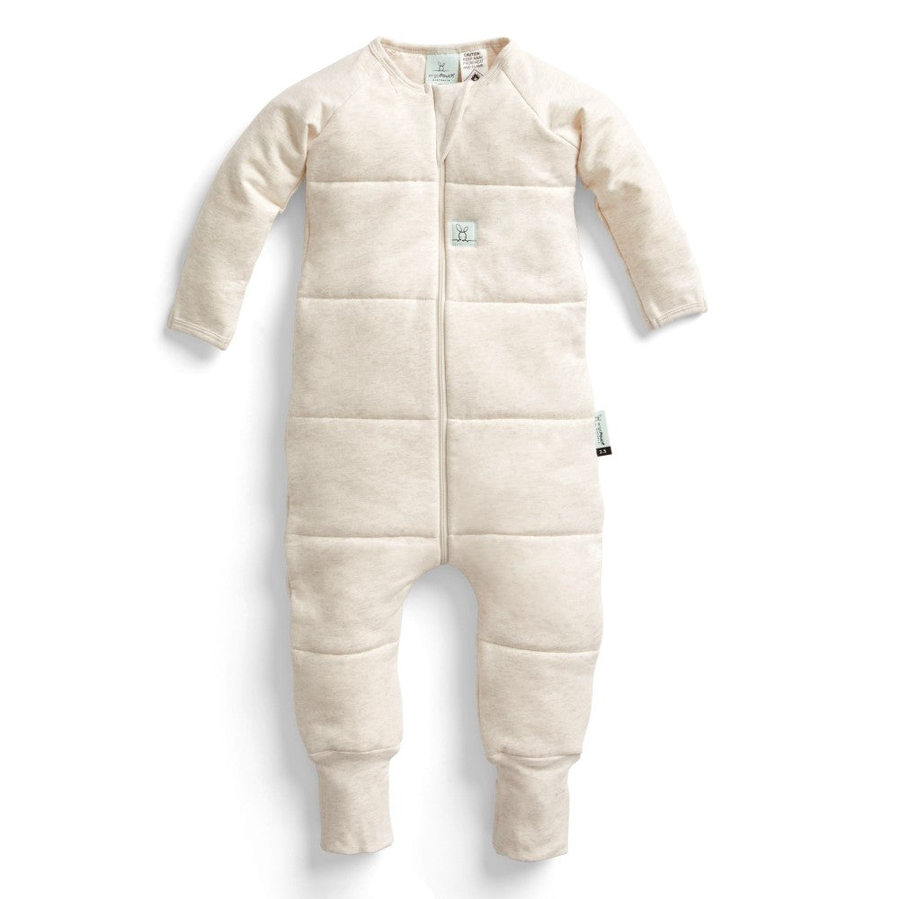 beige sleeping suit on a white background