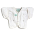 beige swaddle/cardigan on a white background