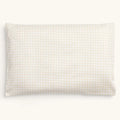 Toddler Pillow Case - Caramel Grid on a white background