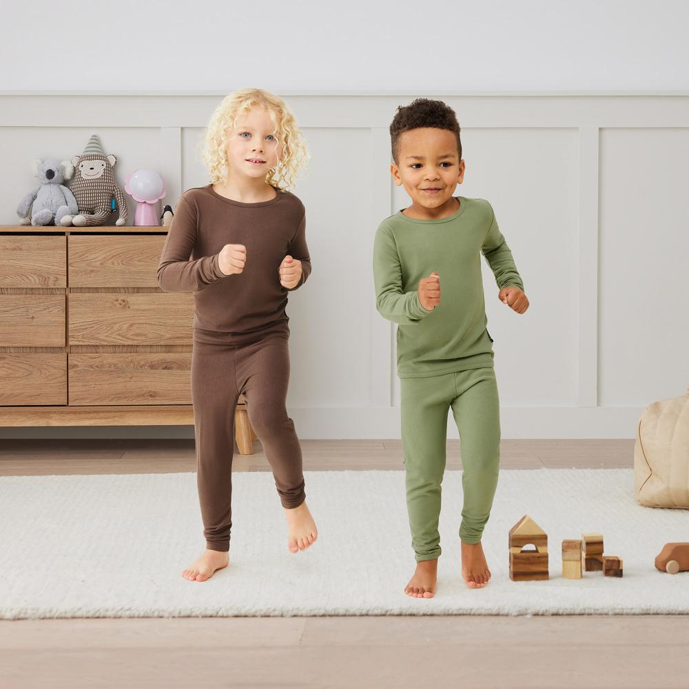 1.0 tog Long Sleeve Pyjamas - Cocoa
