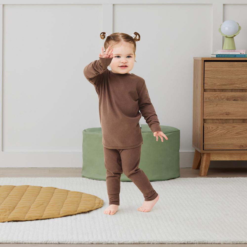 1.0 tog Long Sleeve Pyjamas - Cocoa