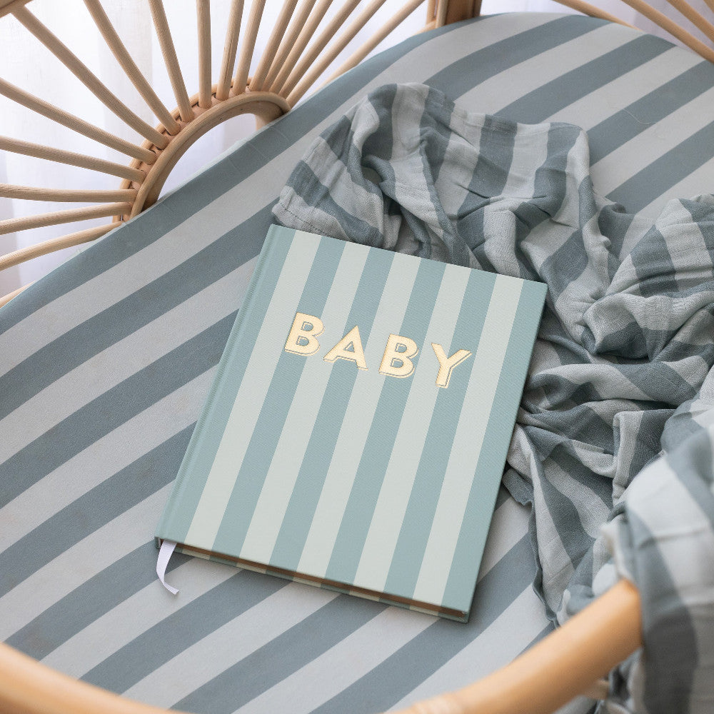 Fox & Fallow Baby Book - Sage Stripe