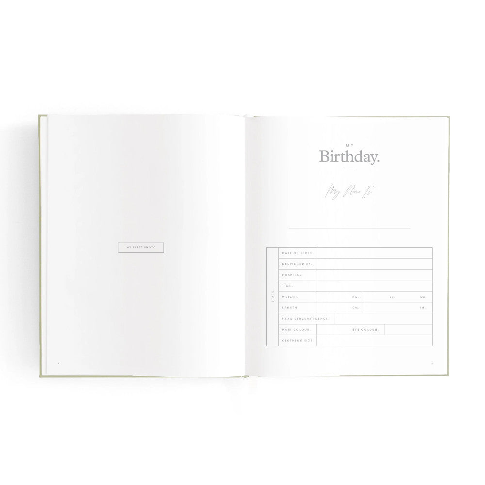 Mini Baby Book - Sage