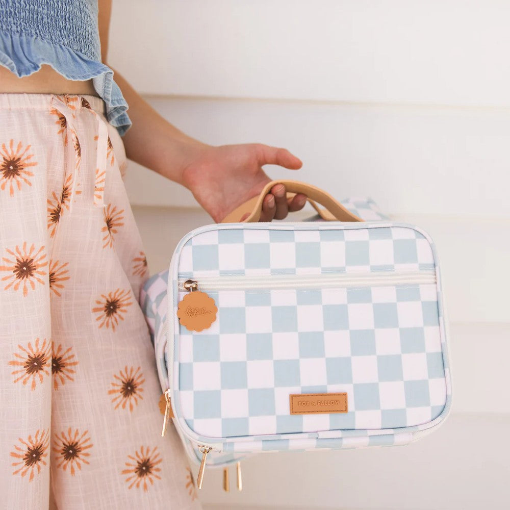 Insulated Lunch Bag - Sage Check