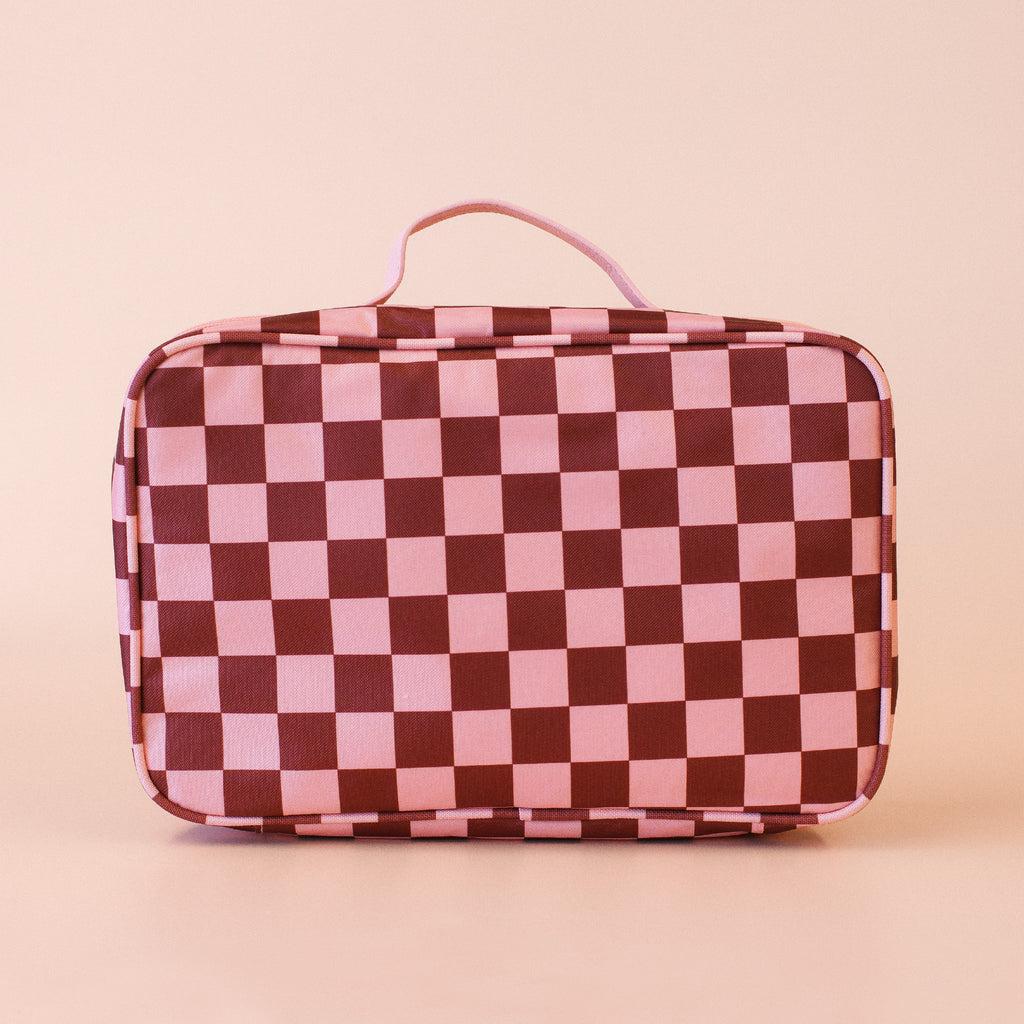 Insulated Lunch Bag - Cherry Check