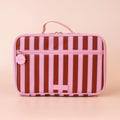 Insulated Lunch Bag - Burgundy Stripe