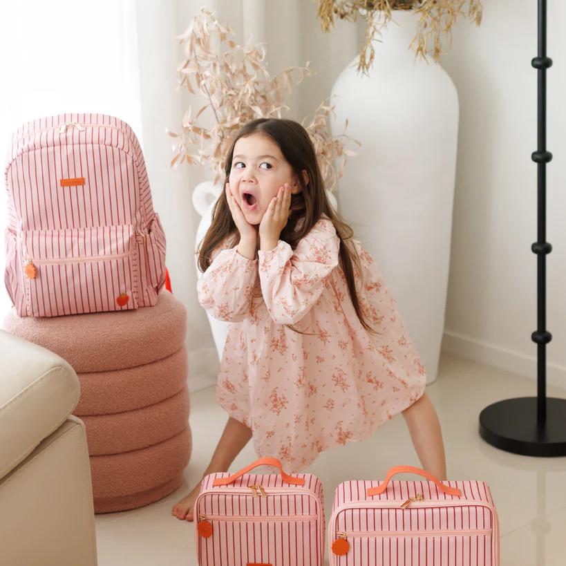 Insulated Lunch Bag - Strawberry Stripe