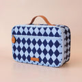 Insulated Lunch Bag - Navy Diamonds