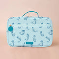 Insulated Lunch Bag - Aqua Mermaids on a white background. 