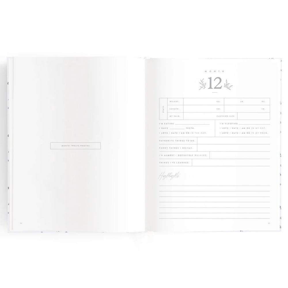 Baby Book - Coffee Stripe
