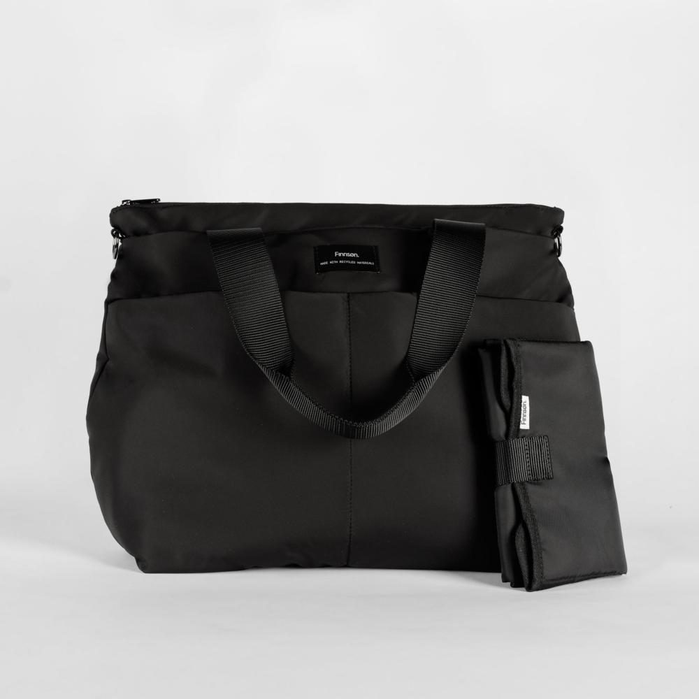 Sigrid Eco Nappy Bag Tote - Black