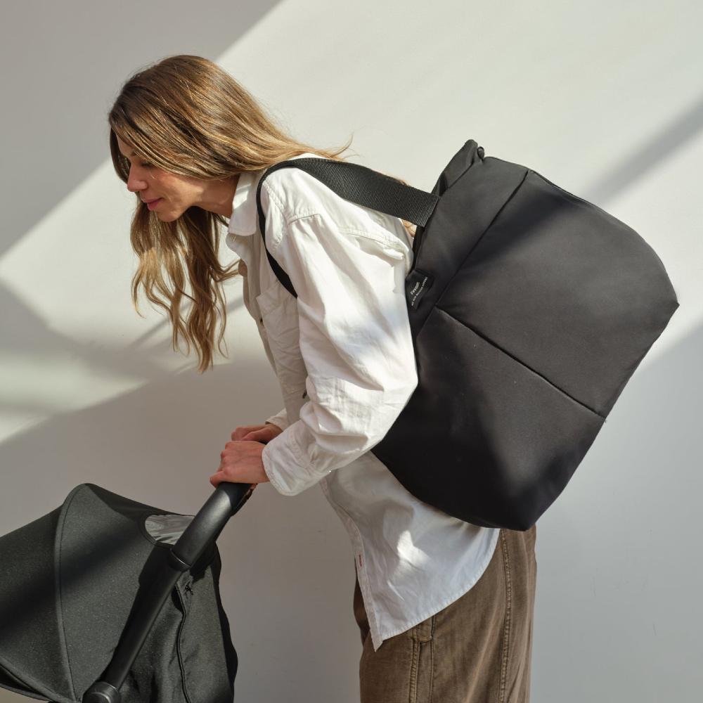 Sigrid Eco Nappy Bag Tote - Black