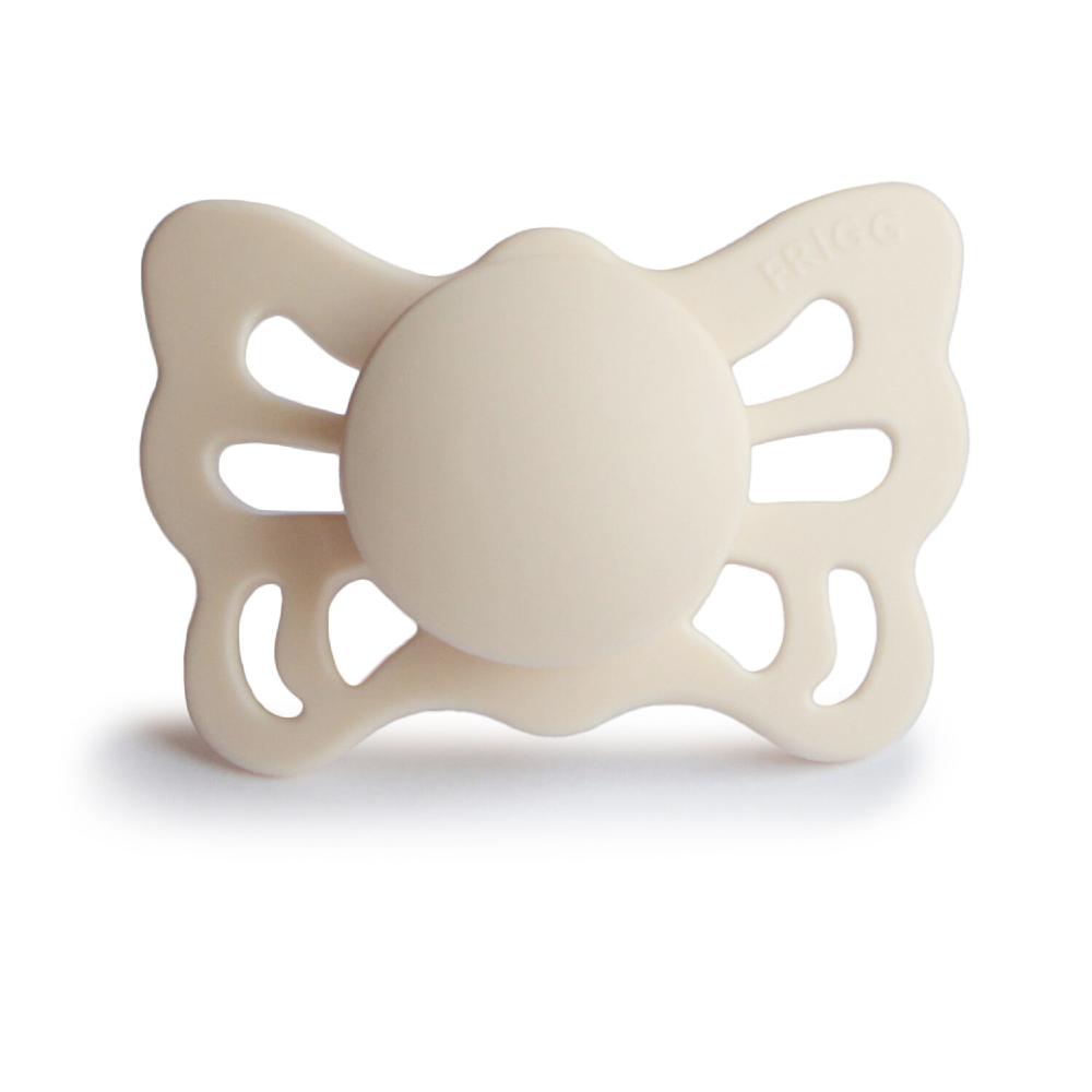 Anatomical Butterfly Silicone Dummy 2pk - Cream