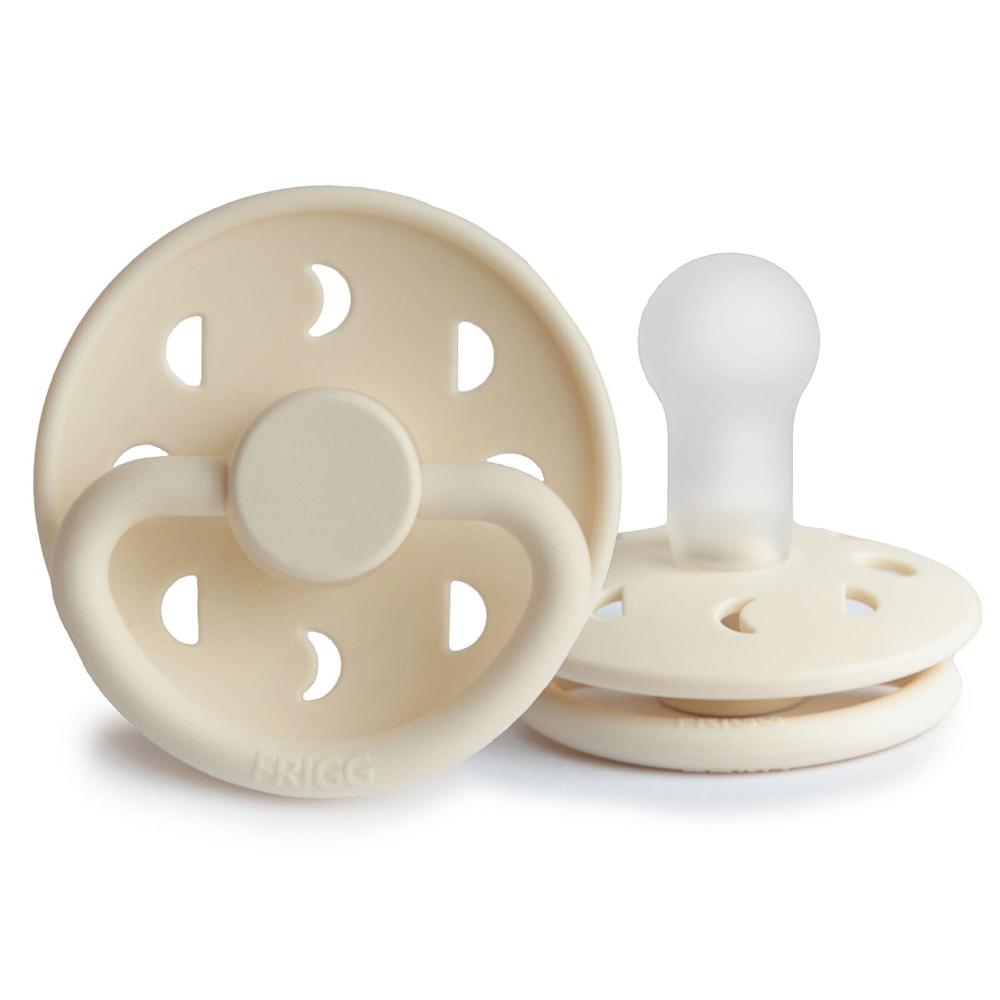 Moon Phase Silicone Dummy 2pk - Cream