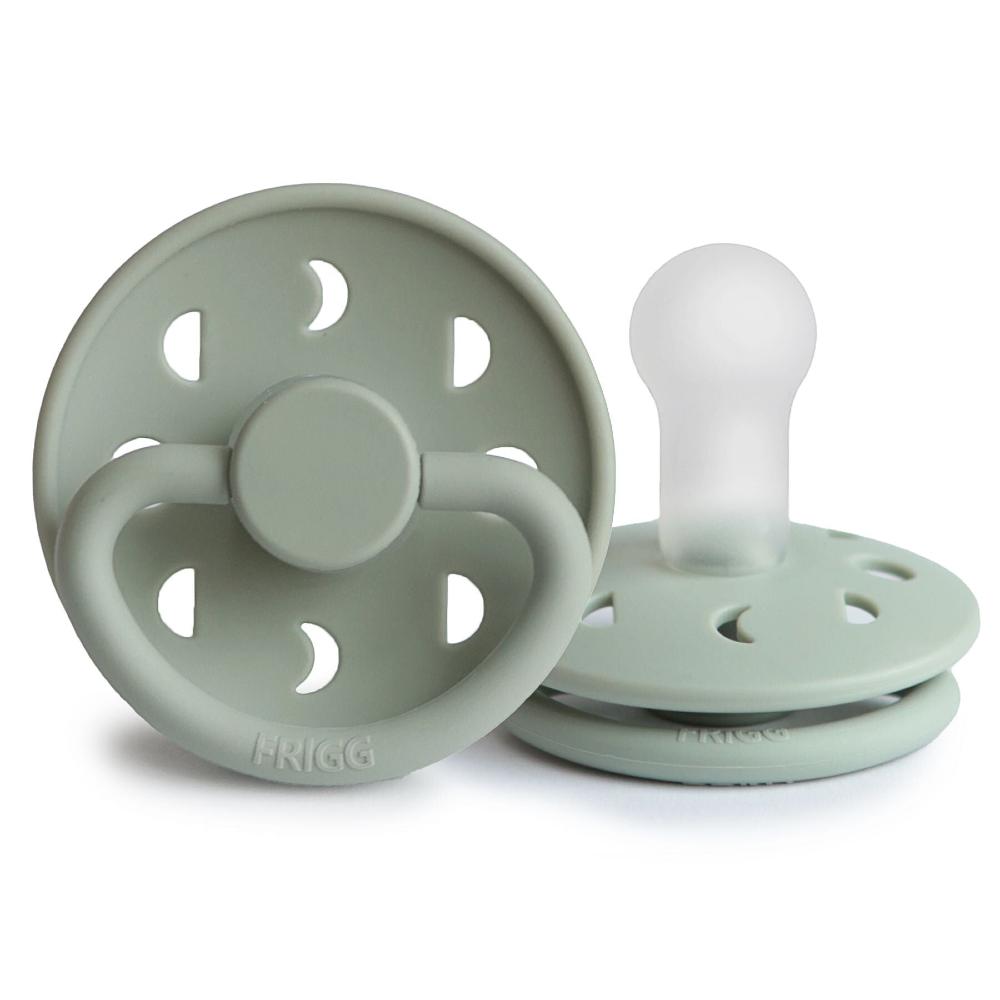 Moon Phase Silicone Dummy 2pk - Sage