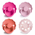 Round Silicone Dummy 4pk - Rosy Romance