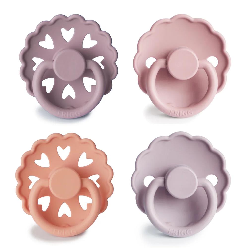 Round Silicone Dummy 4pk - Sunset Bliss