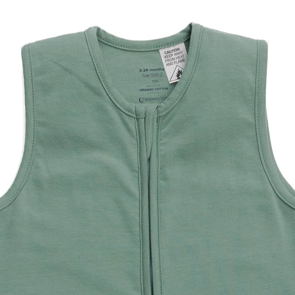 0.2 tog Organic Cotton Sleeping Suit - Fern Safari