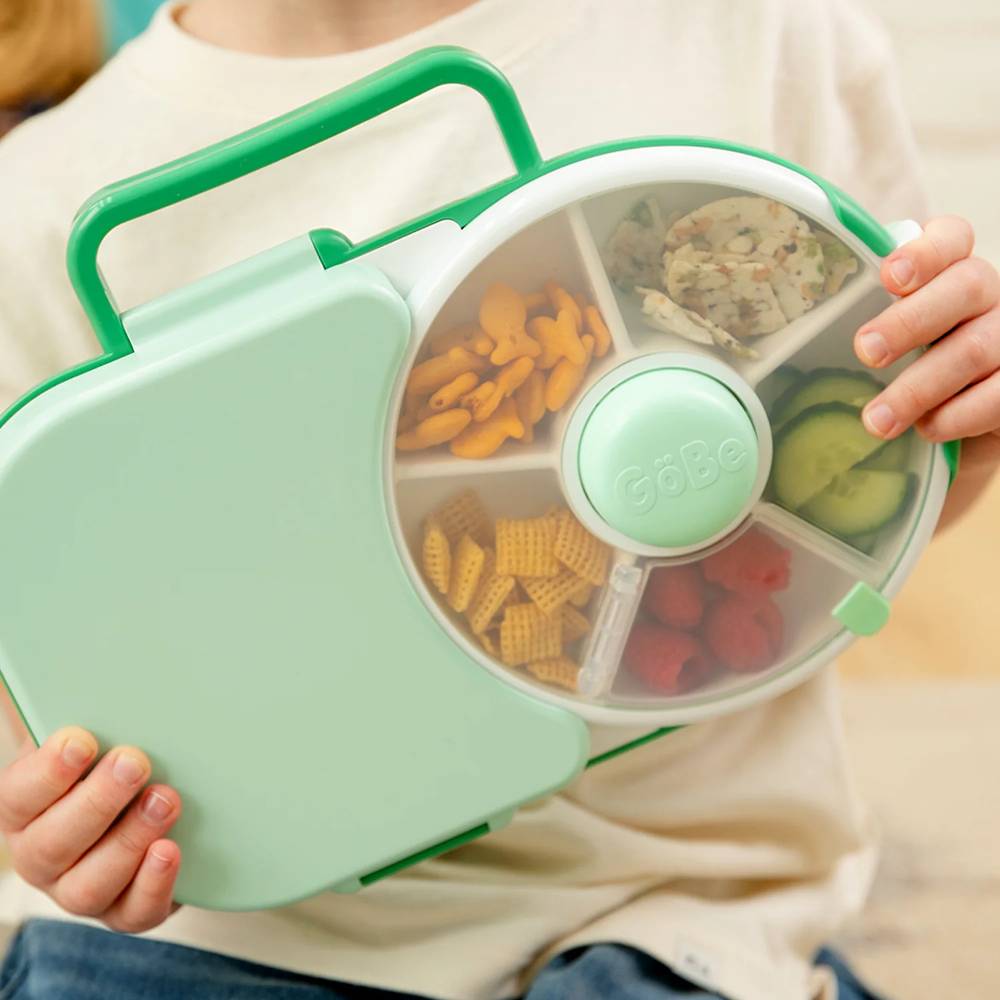2-in-1 Lunchbox with Removeable Snack Spinner - Sage Green