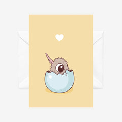 Greeting Card - Hatching Kiwi Baby